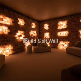 Build 20 Square Feet Salt Wall (100 Himalayan Pink Salt Tiles 8" x 4" x 1" With 3 Salt Adhesives)