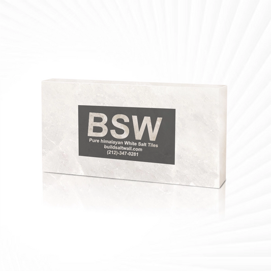 Himalayan White Salt Tile - 8" x 4" x 1" - Single - Free Shipping