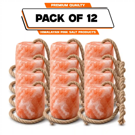 Pink salt block illustration labelled Pack of 12