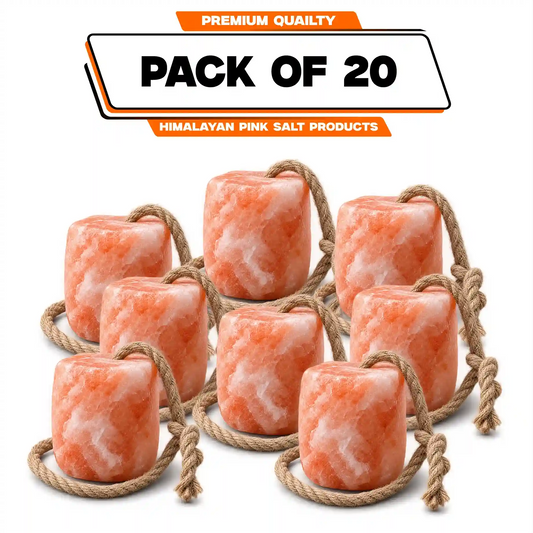 Pink salt block illustration labelled Pack of 20