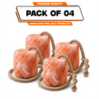 Pink salt block illustration labelled Pack of 4