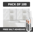 White Salt Tiles pack of 100 with glue