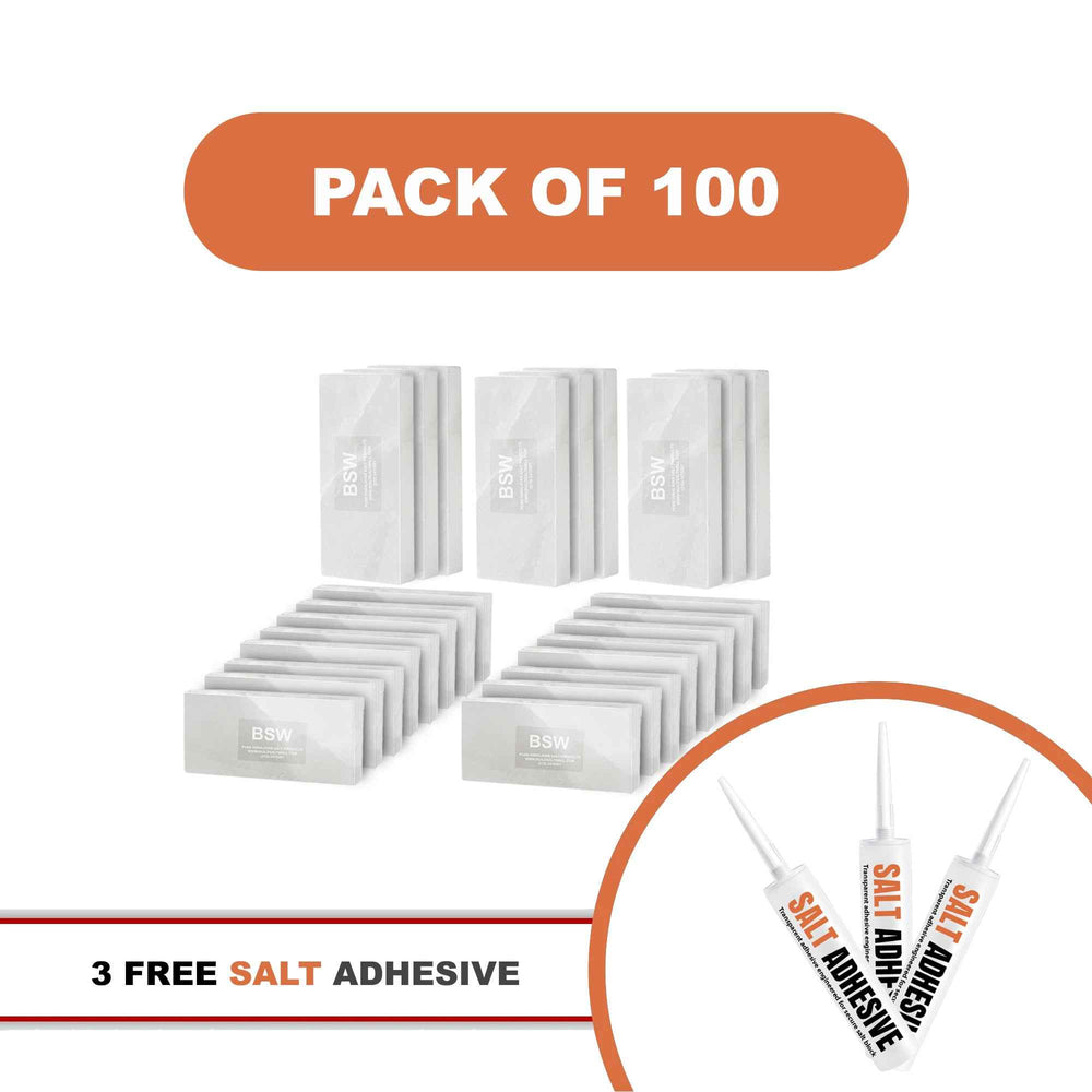 100  White Salt Tiles with 3 salt adhesive