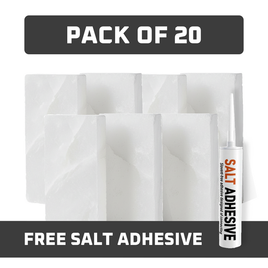 White Salt Tiles pack of 20 with glue