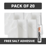 White Salt Tiles pack of 20 with glue