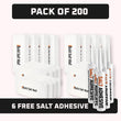 Himalayan White Salt Tiles 8" x 4" x 1"- Pack of 200 With Free 6 Salt Adhesive