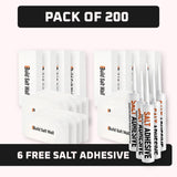 Himalayan White Salt Tiles 8" x 4" x 1"- Pack of 200 With Free 6 Salt Adhesive