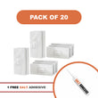 20  White Salt Tiles with salt adhesive