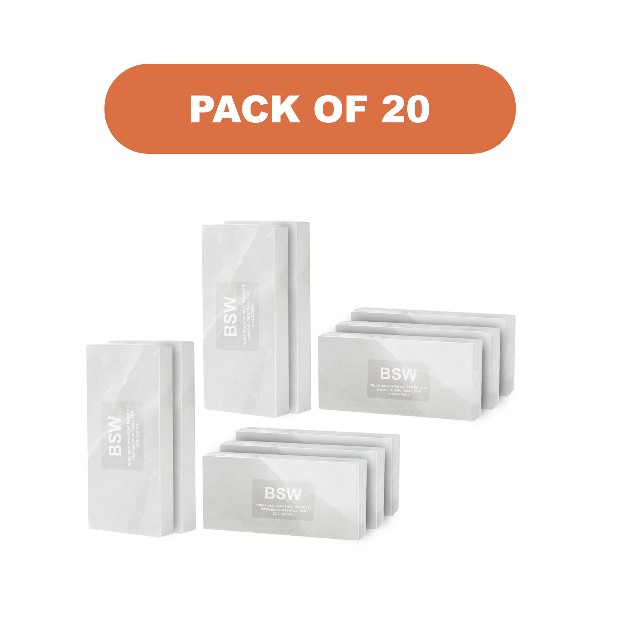 20  White Salt Tiles