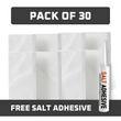 White Salt Tiles pack of 30 with adhesive