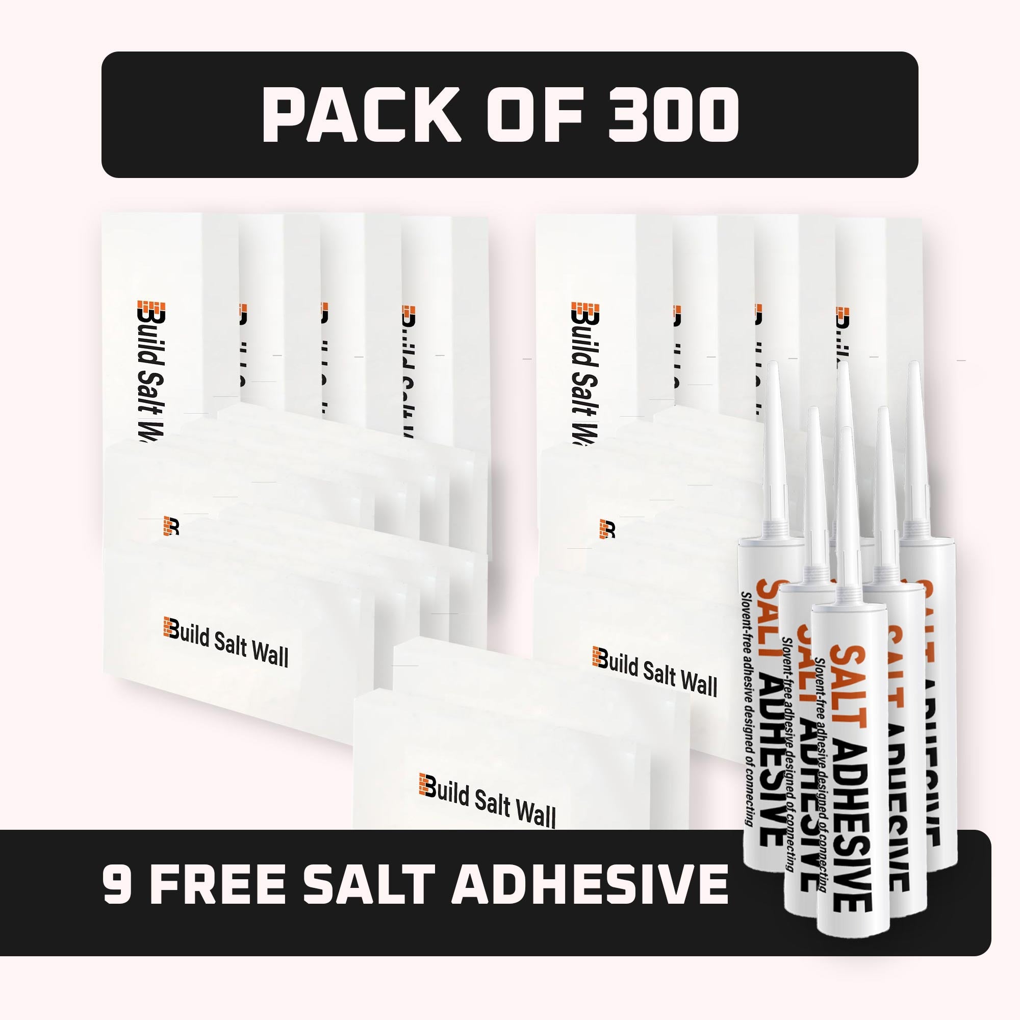 300 White Salt Tiles with adhesive