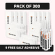 300 White Salt Tiles with adhesive