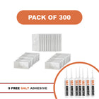 300  White Salt Tiles with 9 salt adhesive