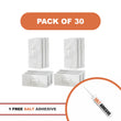 30  White Salt Tiles with salt adhesive