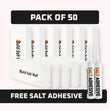 50 white salt tiles with adhesive