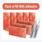 Build 10 sq. ft. Salt Wall With 50 Himalayan Salt Tiles and 2 Salt Adhesive Build Salt Wall