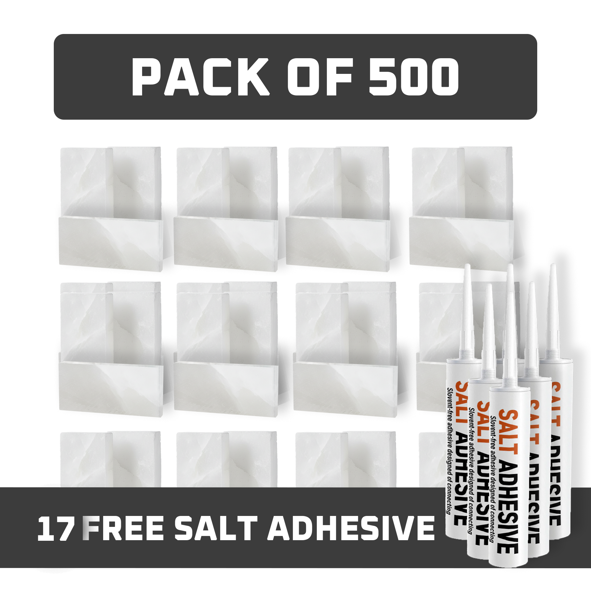 white salt tiles pack of 500 with adhesive