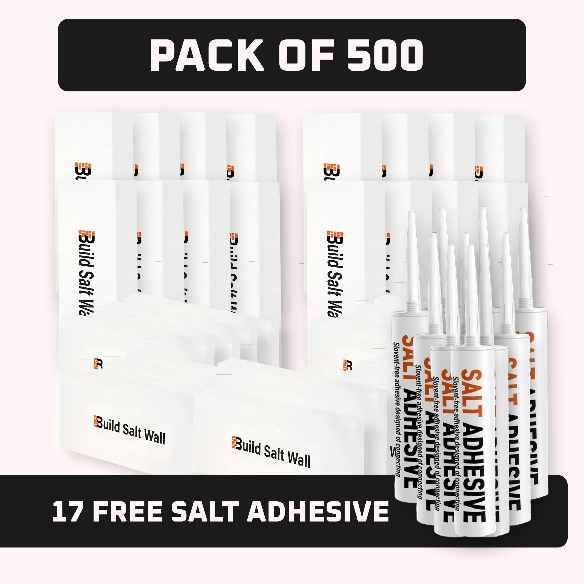 500 White Salt Tiles with adhesive