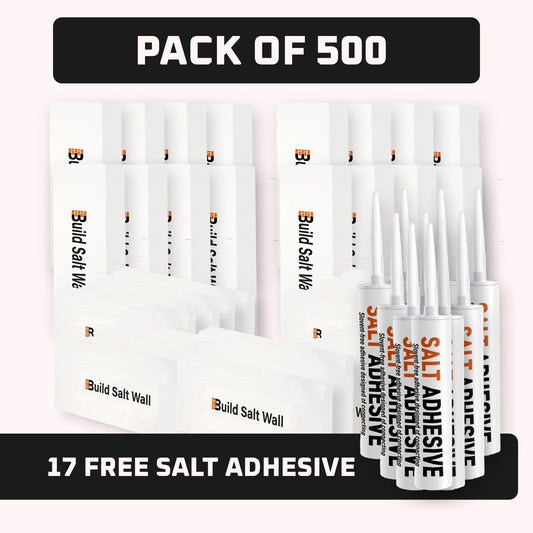 500 White Salt Tiles with adhesive