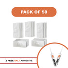  50 White Salt Tiles with salt adhesive