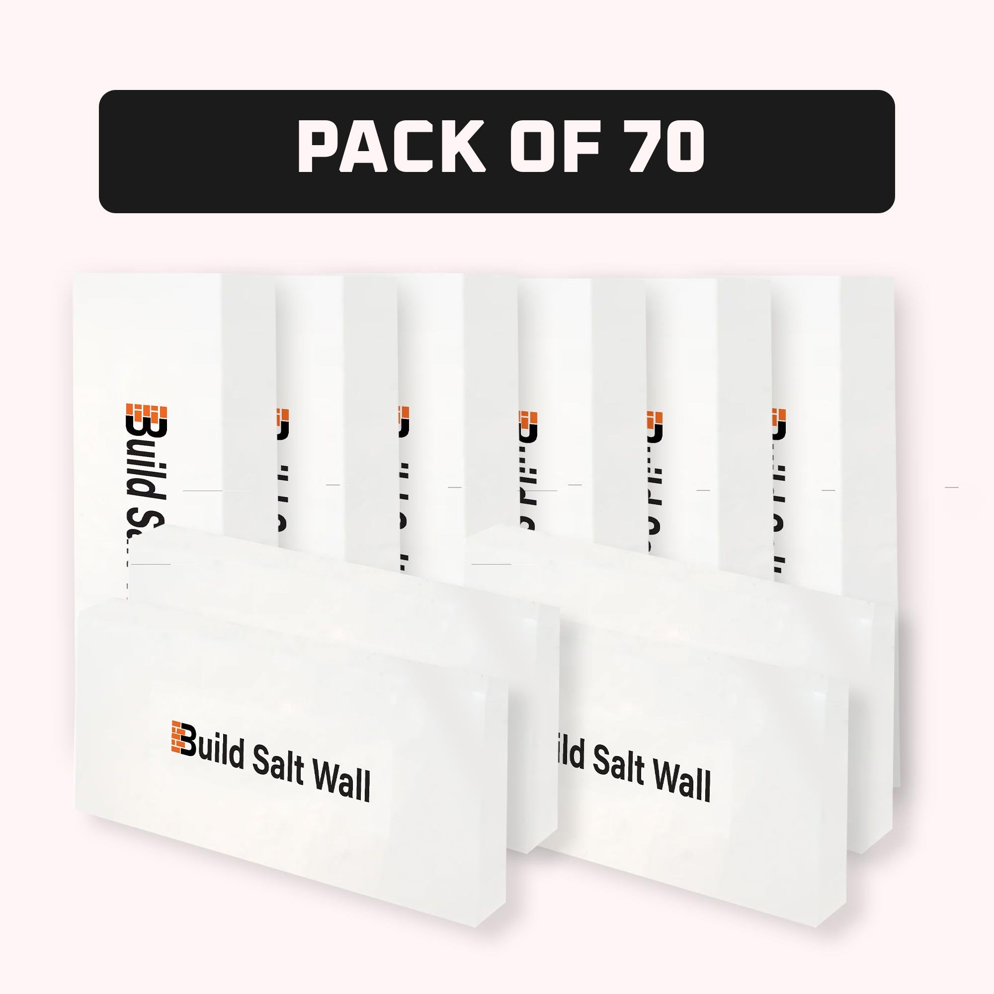 Himalayan White Salt Tiles 8" x 4" x 1"- Pack of 70