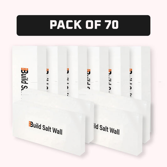 Himalayan White Salt Tiles 8" x 4" x 1"- Pack of 70