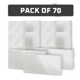 white salt tiles pack of 70
