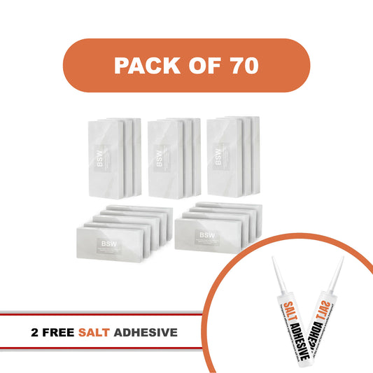 70  White Salt Tiles with 2 salt adhesive