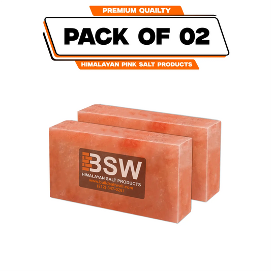 Pack illustration labeled 2 Himalayan salt bricks