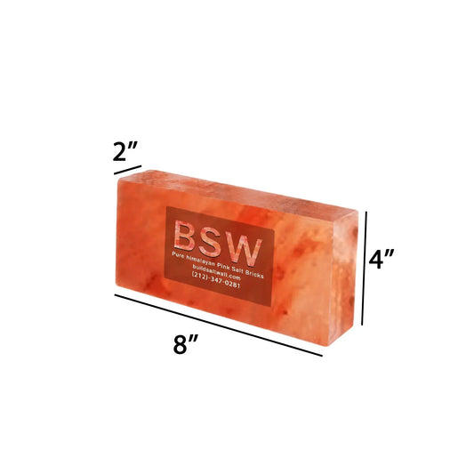 Single pink salt bricks with dimensions