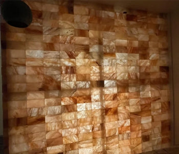 pink salt bricks wall