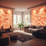 Himalayan Pink Salt Bricks 8" x 4" x 2" Pack of 1000 With 34 free Salt Adhesive